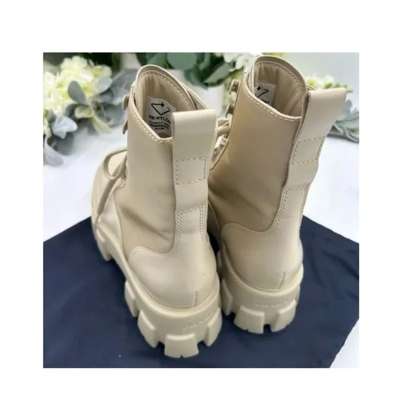 Prada mONOLITH brushed leather boots size 39 made in Italy - Picture 5 of 6